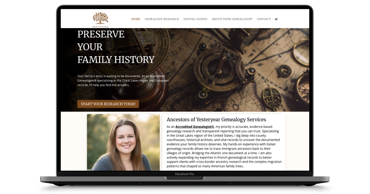 Artspark Genealogy Website Design
