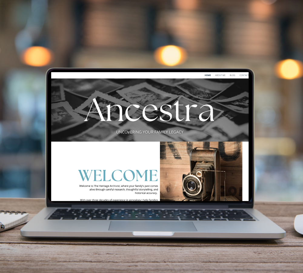 Canva Website Template for Genealogists