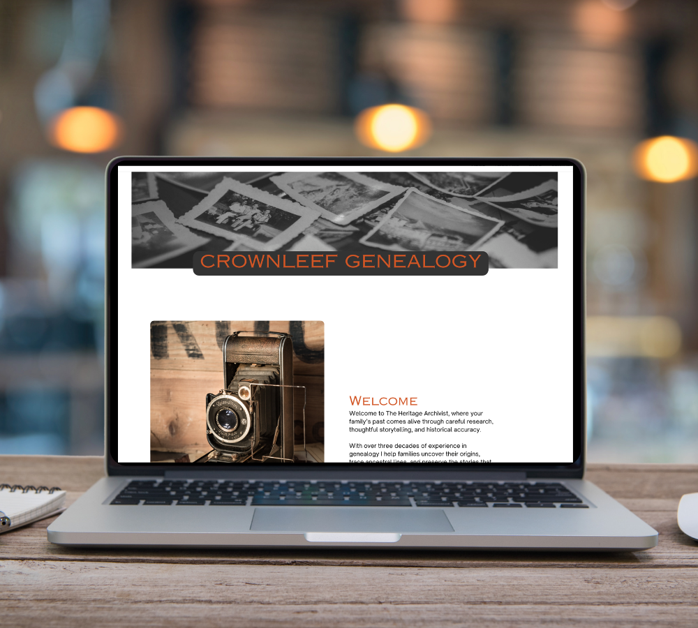 Canva Website Template for Genealogists