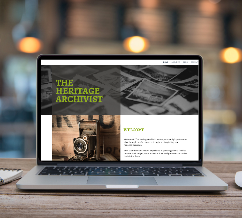 Canva Website Template for Genealogists